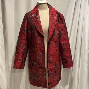 Chico's Red and Black Women's Blazer